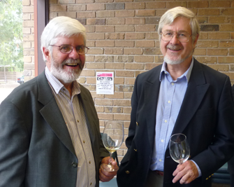 Colin and Rob at the Adelaide launch for Forbes Wine Co